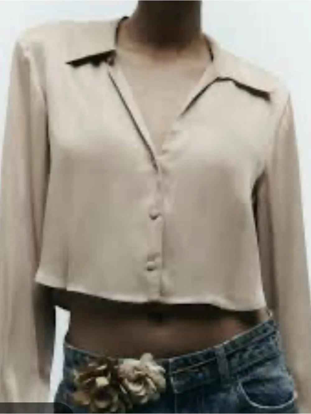 Zara satin button down top size xs